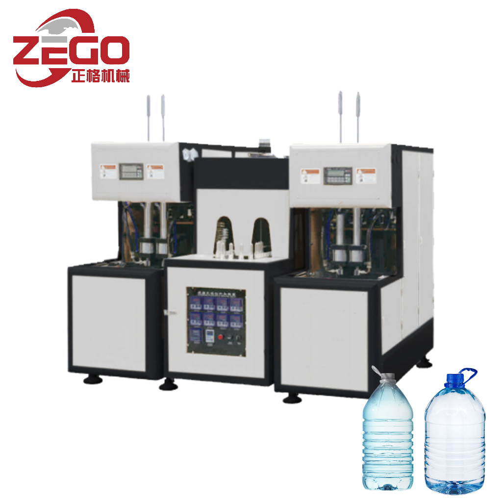 Easy operate 1000-2000BPH 1\2*2cavity semi automatic bottle blowing machine for 5L bottle 