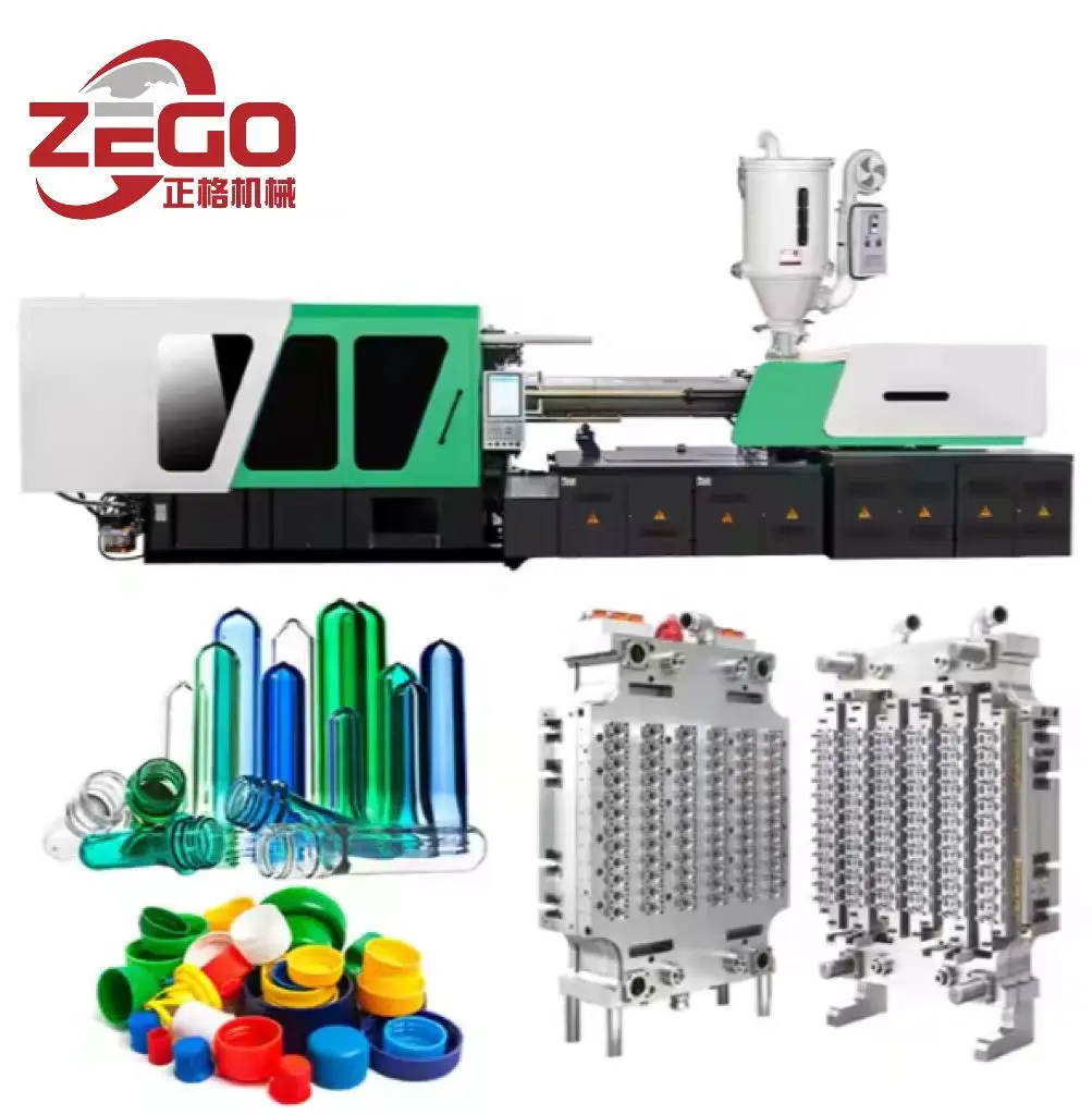 48 Cavity ZEGO ZG450L Yogurt Lid Making Machine Plastic Bottle Caps Injection Molding Machine for 5 Gallon Cap Production Line