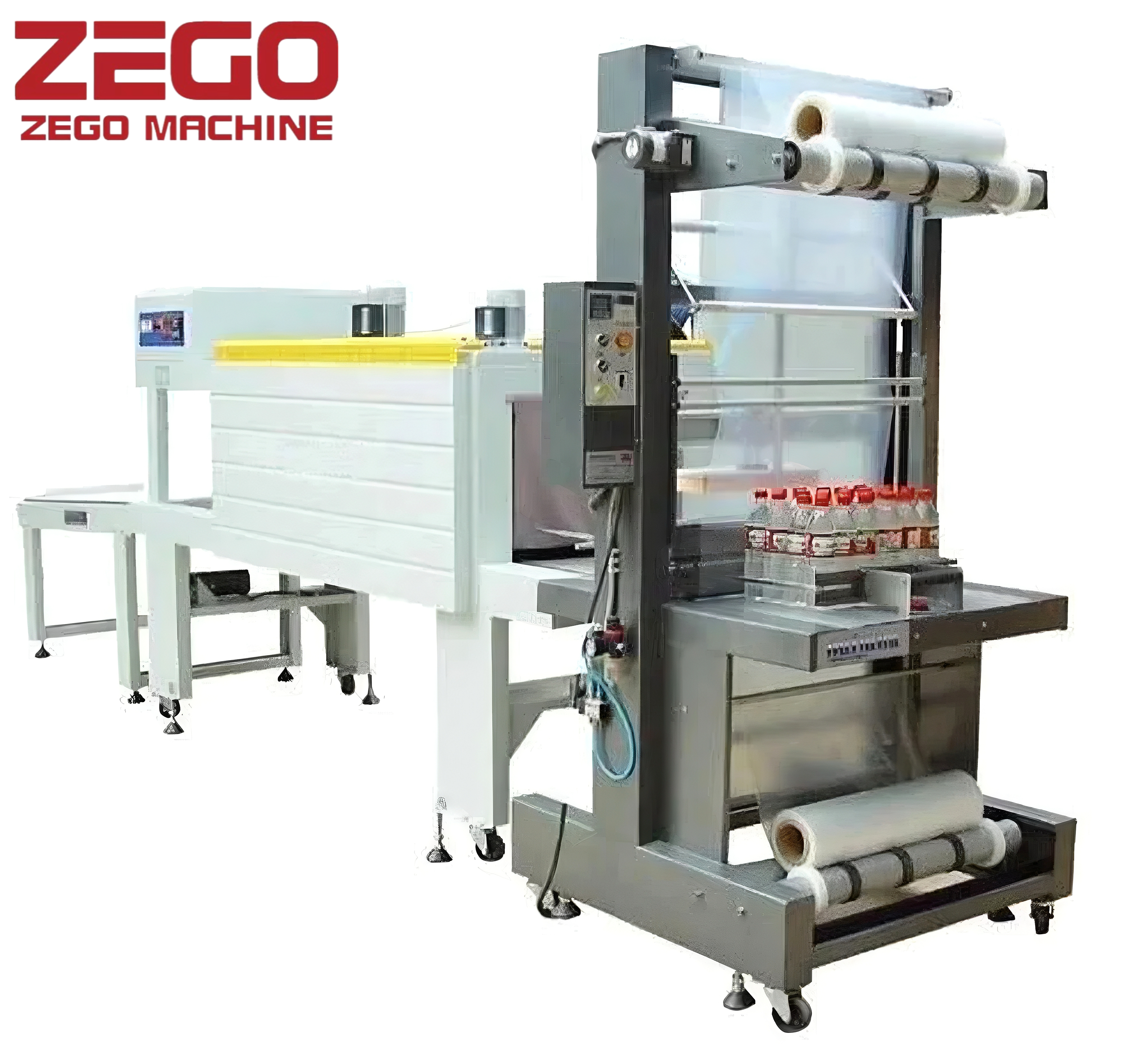 Water Beverage Oil Bottle Shrink Wrapping Production Automatic Shrink Packer Line