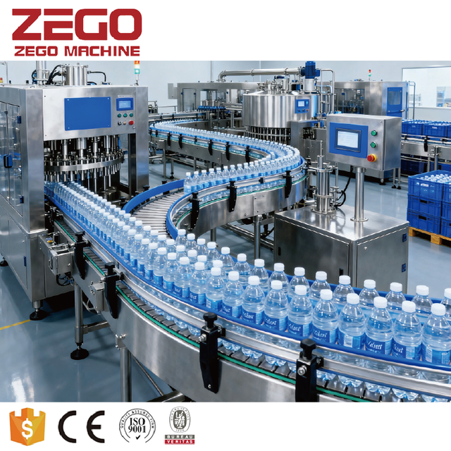 2000BPH High Efficiency Automatic Top Pure Water Liquid Filling Machine Production Line Solutions