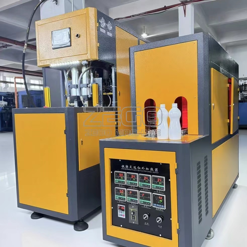 High quality 1000BPH 2 cavity semi automatic bottle blowing machine for 2L bottle 