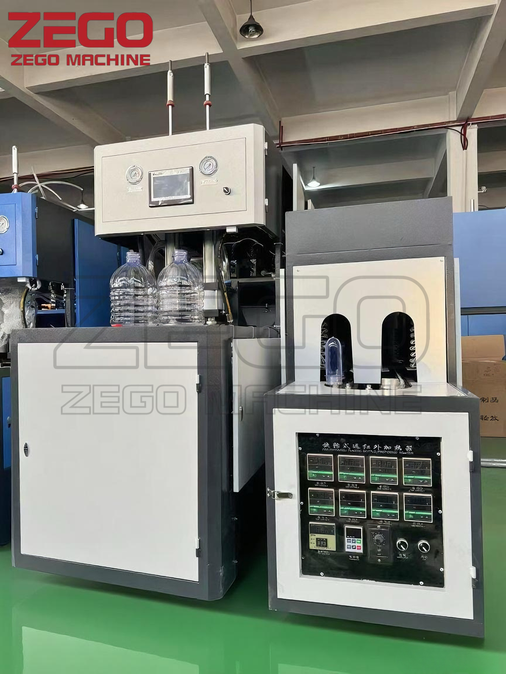 Easy operate 800-1000BPH 2cavity semi automatic bottle blowing machine for 5L bottle 