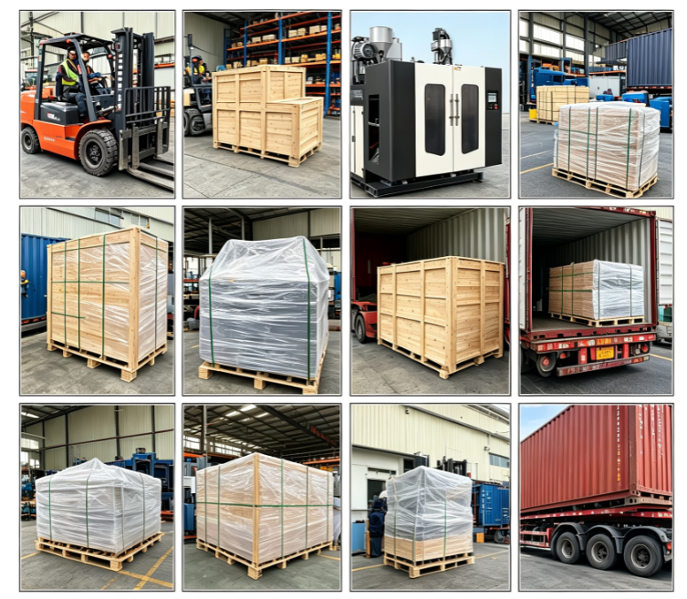 Double-Station HDPE Extrusion Blow Molding Machine for Cosmetics, Pesticide Bottles, And Edible Oil Bottles with Automatic Flash-Removal Molds | ZEGO