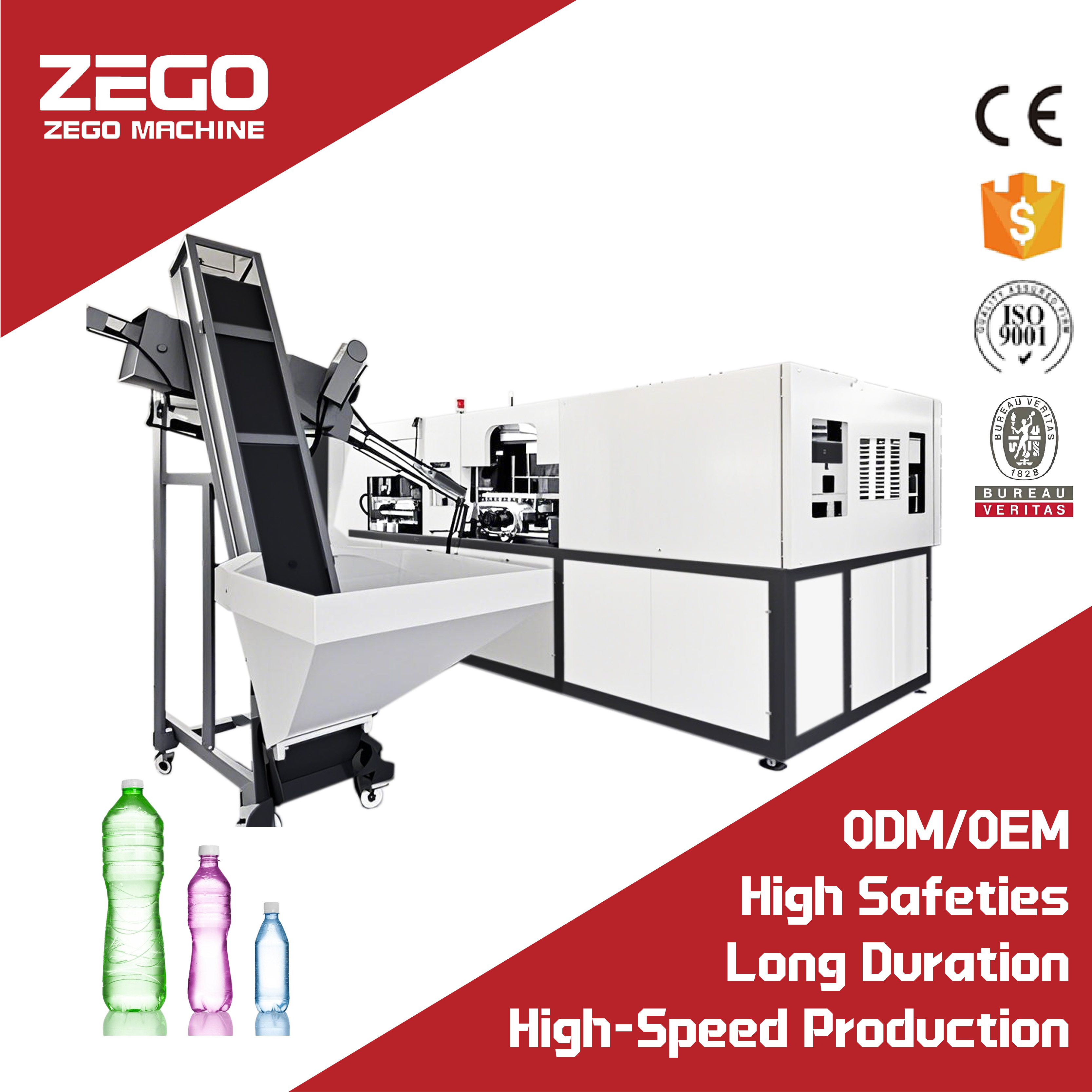 Industrial Use Fully Automatic ZG6000 Bottle Blowing Machine 100ml-2L 6500BPH PET Bottle Blow Molding Equipment