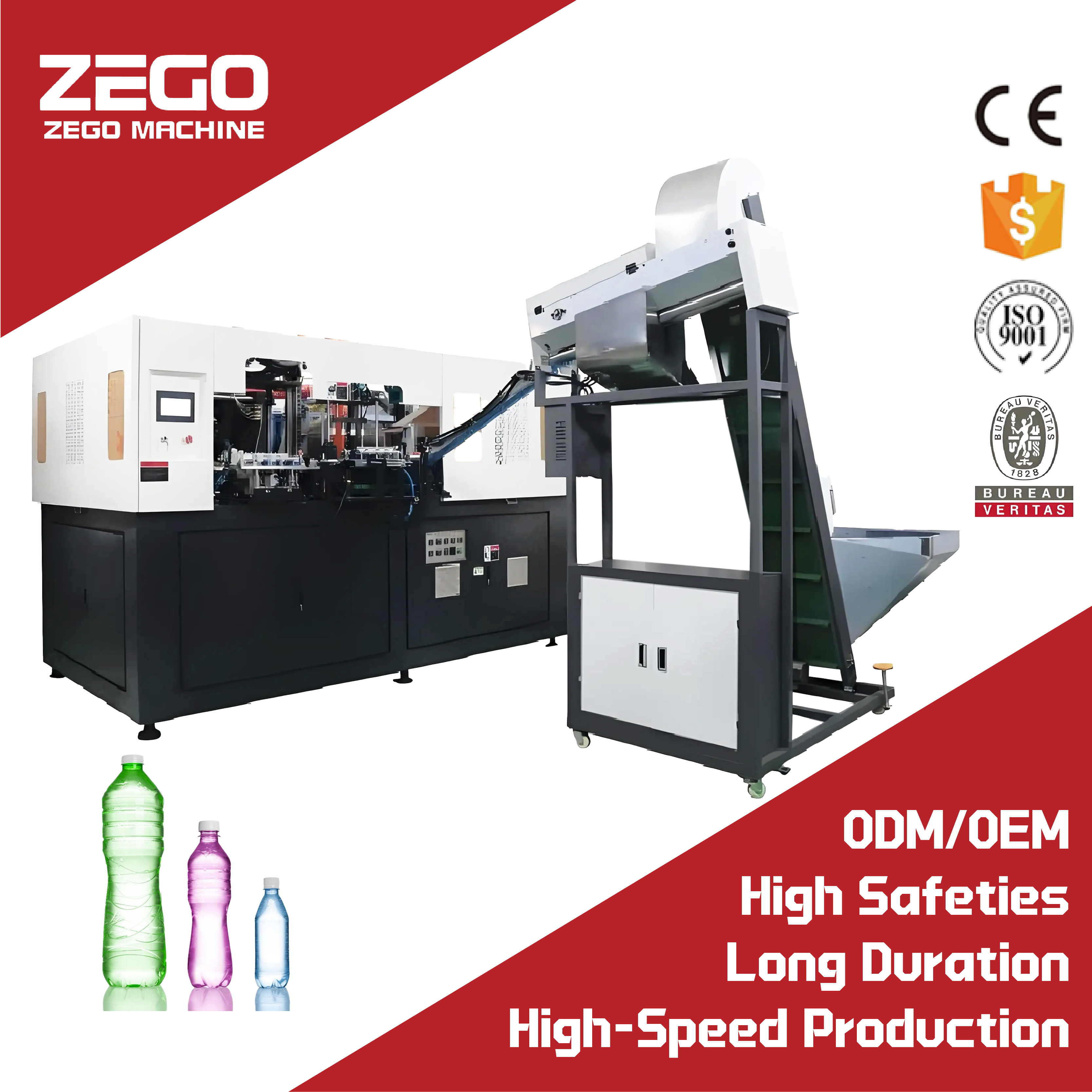 High Stability Automatic ZG4000 Bottle Blowing Machine Production Line Plastic PET Bottle Making Machine